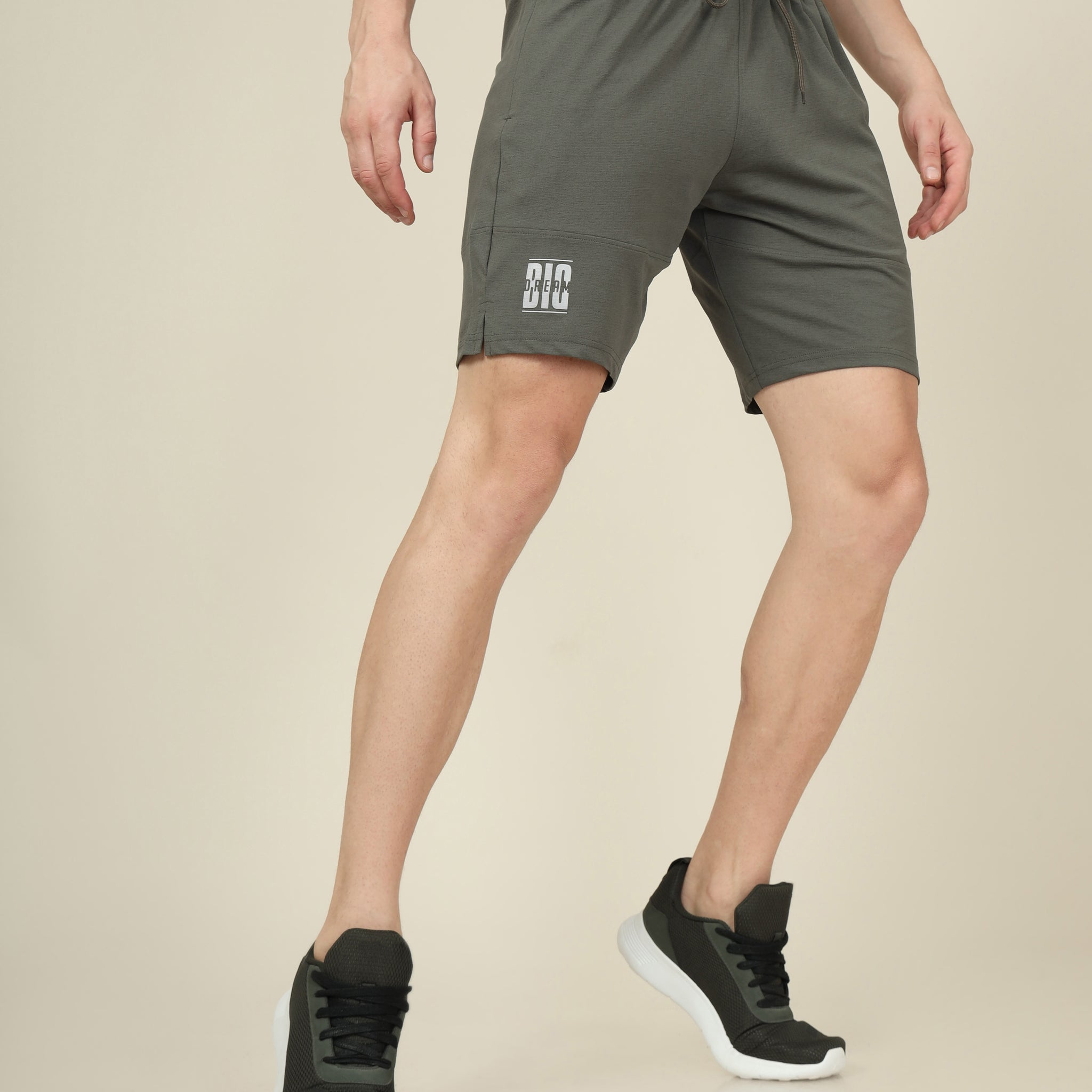 Men Solid Relax Fit Shorts with ELASTO LITE