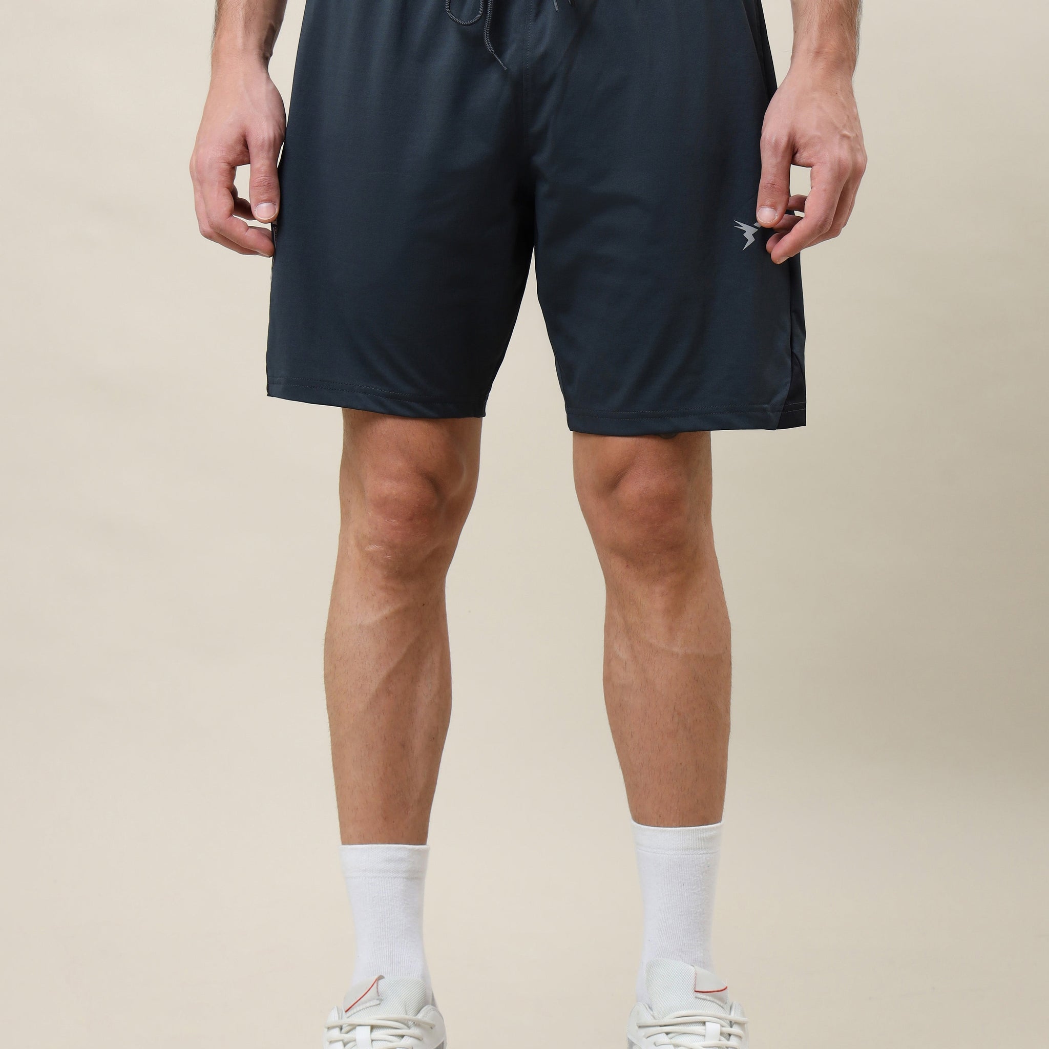 Men Solid Slim Fit Shorts with ELASTO LITE