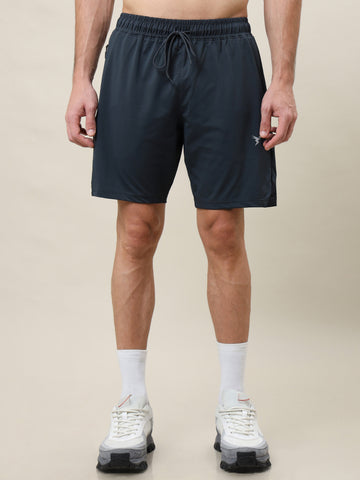 Men Solid Slim Fit Shorts with ELASTO LITE