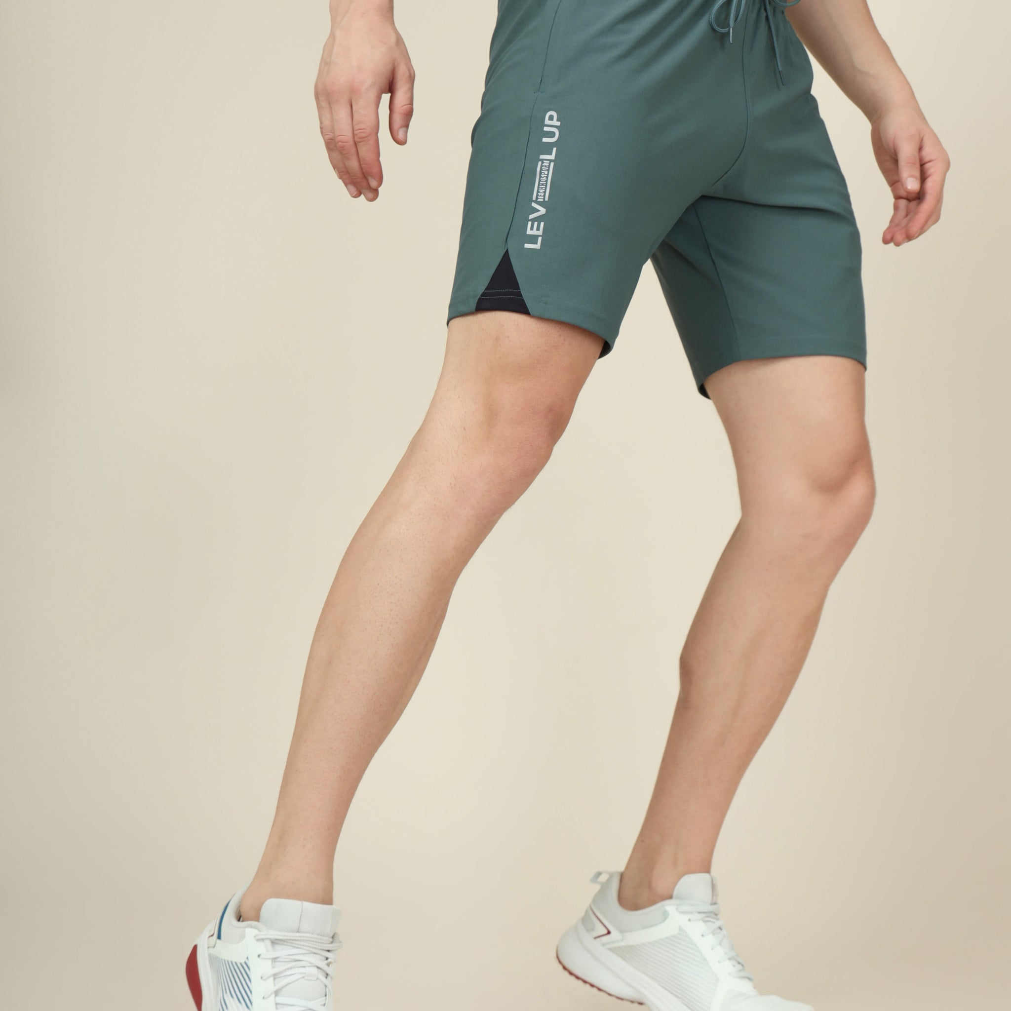 Men Solid Slim Fit Shorts with ELASTO LITE