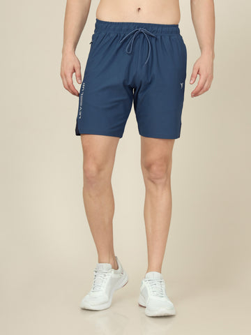 Men Solid Slim Fit Shorts with ELASTO LITE