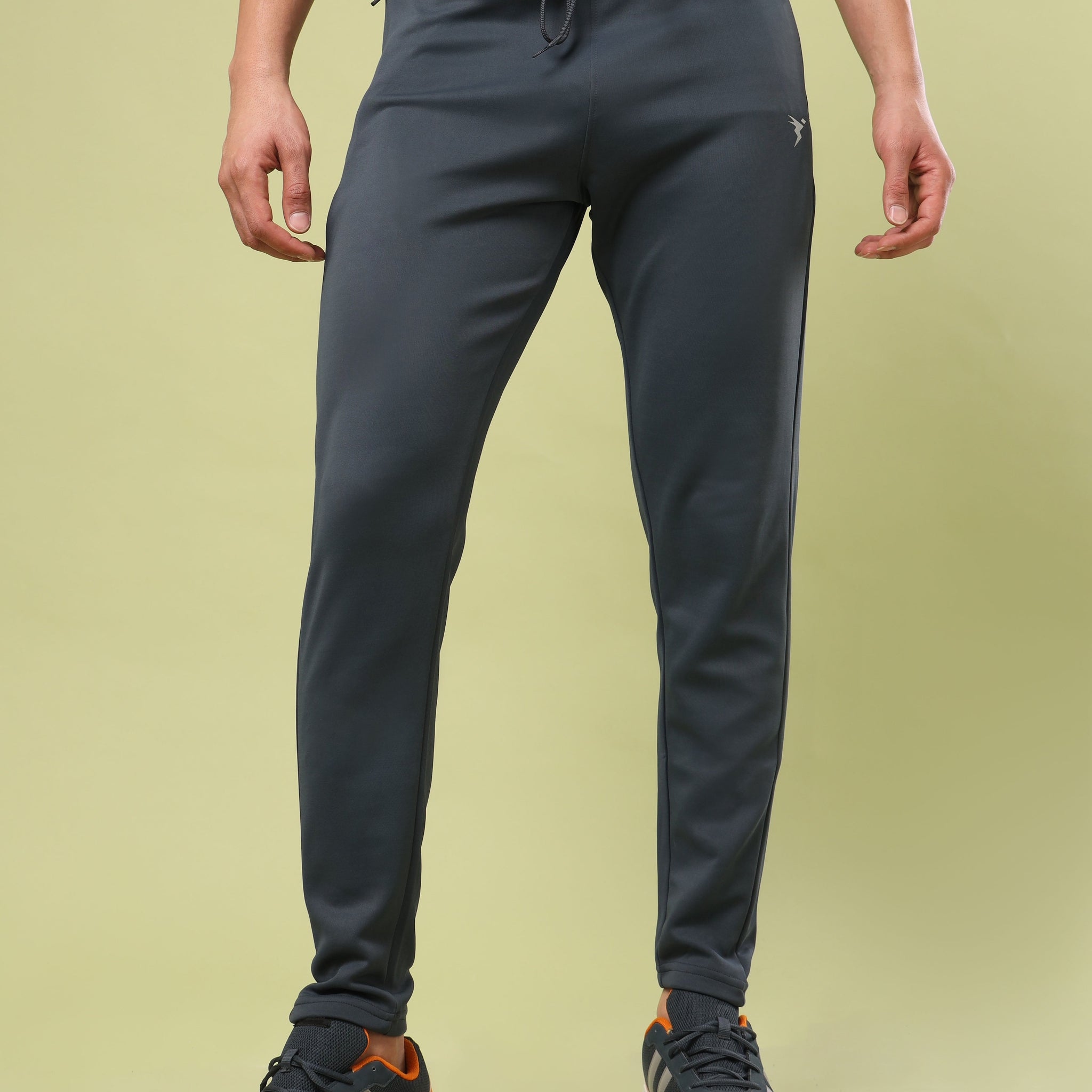 Men Solid Slim Fit Trackpants with ELASTO PLUS