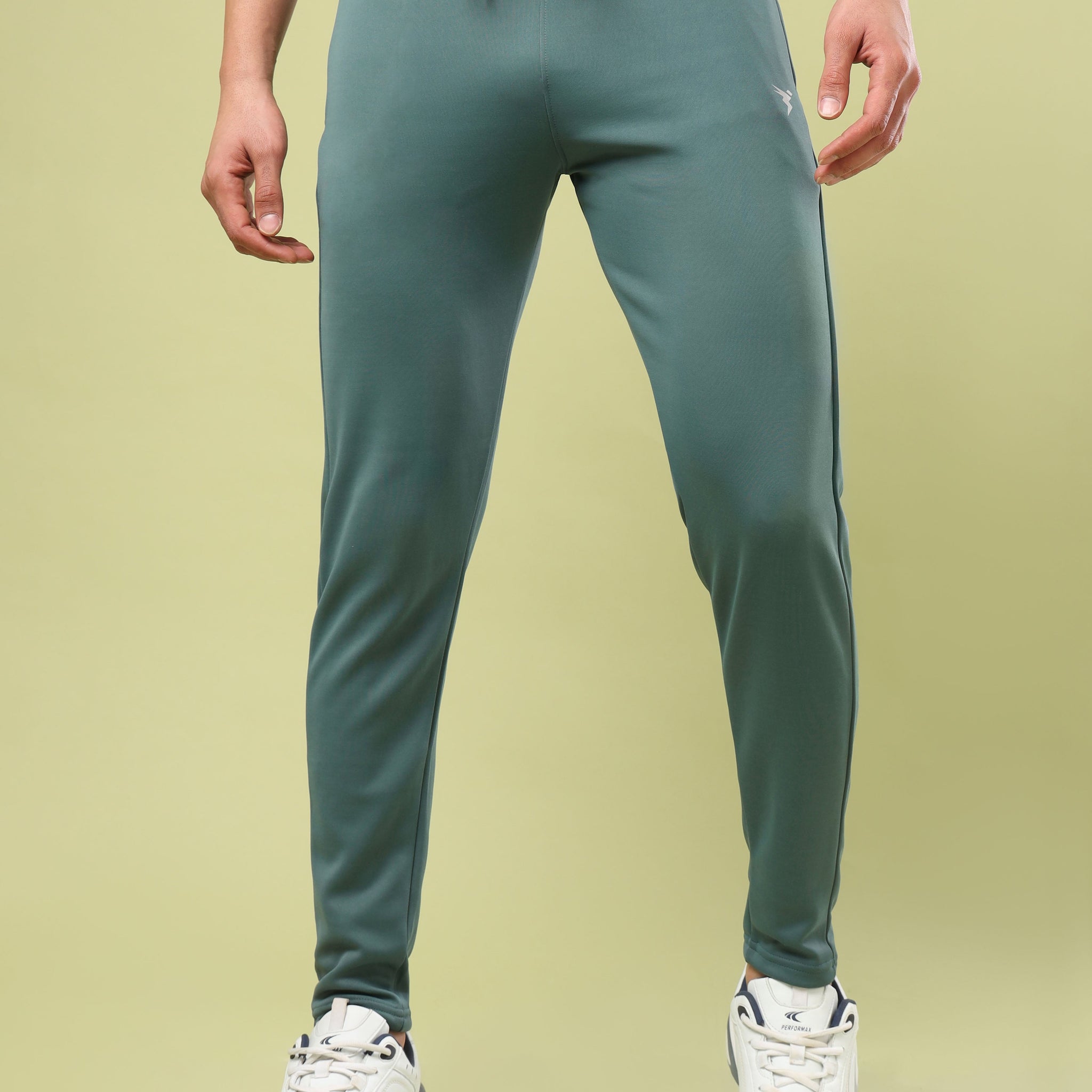 Men Solid Slim Fit Trackpants with ELASTO PLUS