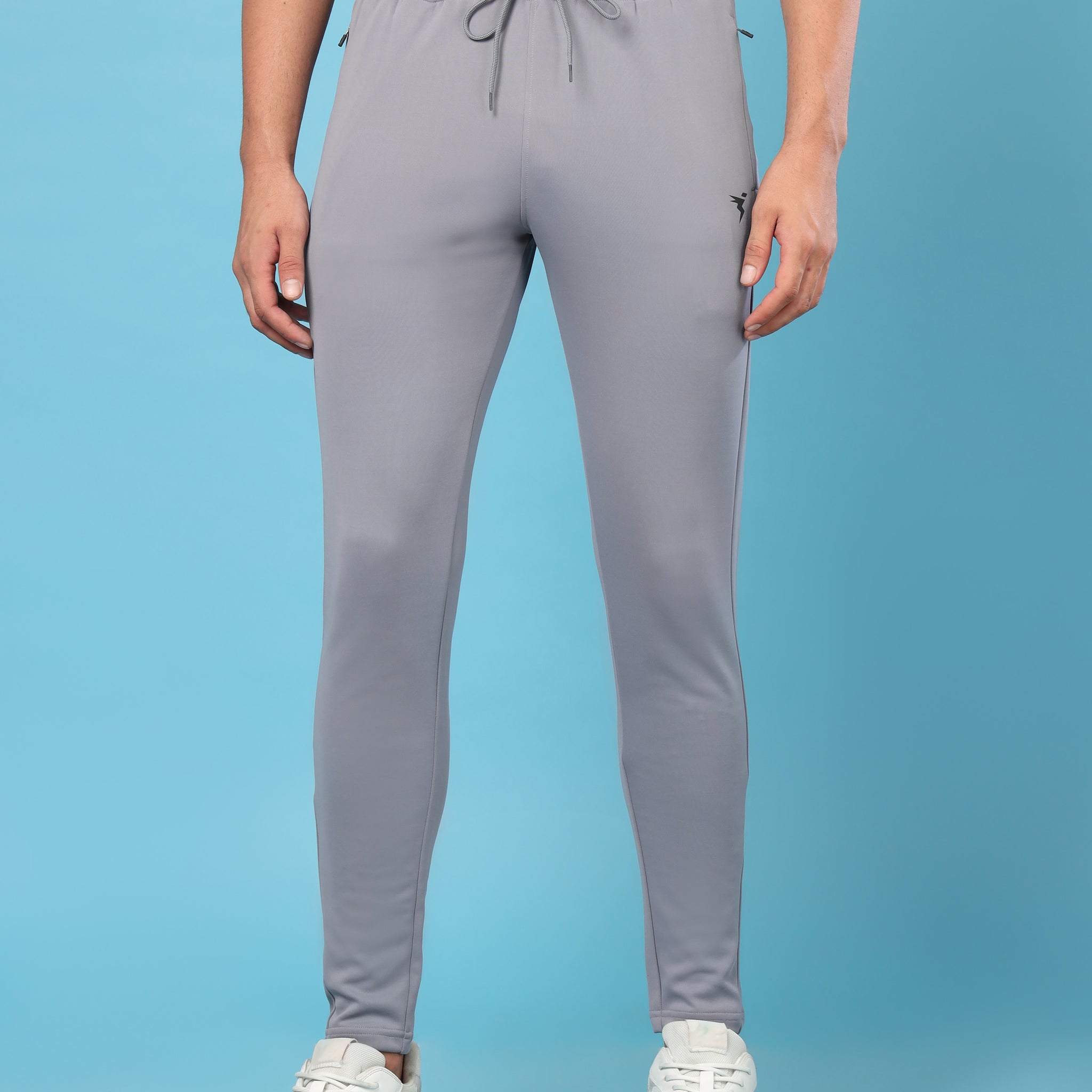 Men Solid Slim Fit Trackpants with ELASTO PLUS