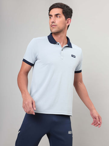 Men Solid Slim Fit Polo Sports T-shirt with MATPIQ