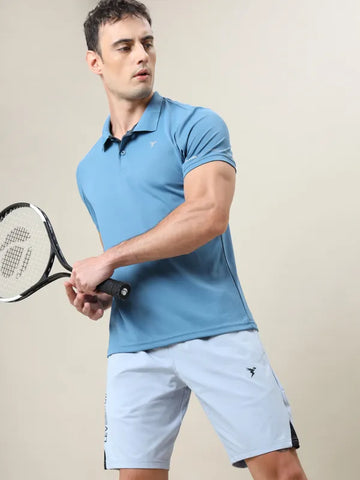 Men Solid Slim Fit Polo T-shirt with TECHNO COOL+