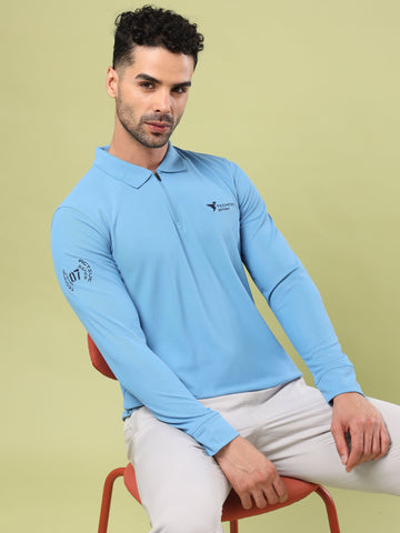 Men Solid Slim Fit Polo Sports T-shirt with MATPIQ