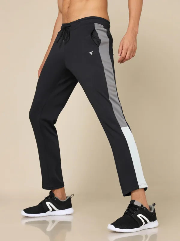 Men Colorblock Slim Fit Trackpants with ELASTO PLUS