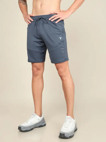 Men Solid Slim Fit Shorts with TECHNO DRY