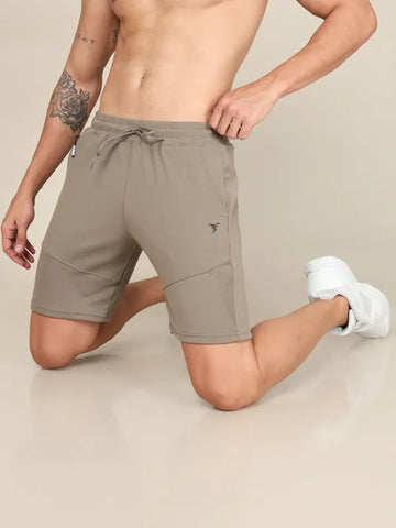 Men Solid Slim Fit Shorts with TECHNO DRY