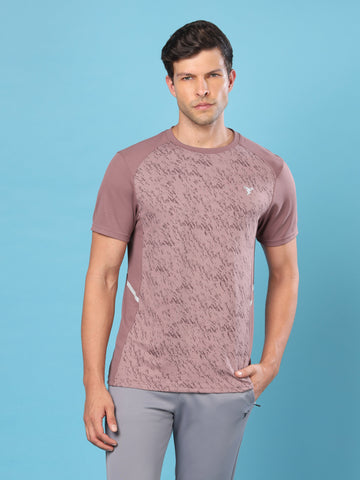 Men Slim Fit Crew Neck T-shirt with DOUBLE COOL