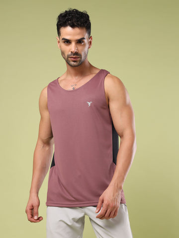 Men Solid Slim Fit Scoop Neck Sports Innerwear Vest with TECHNO COOL+