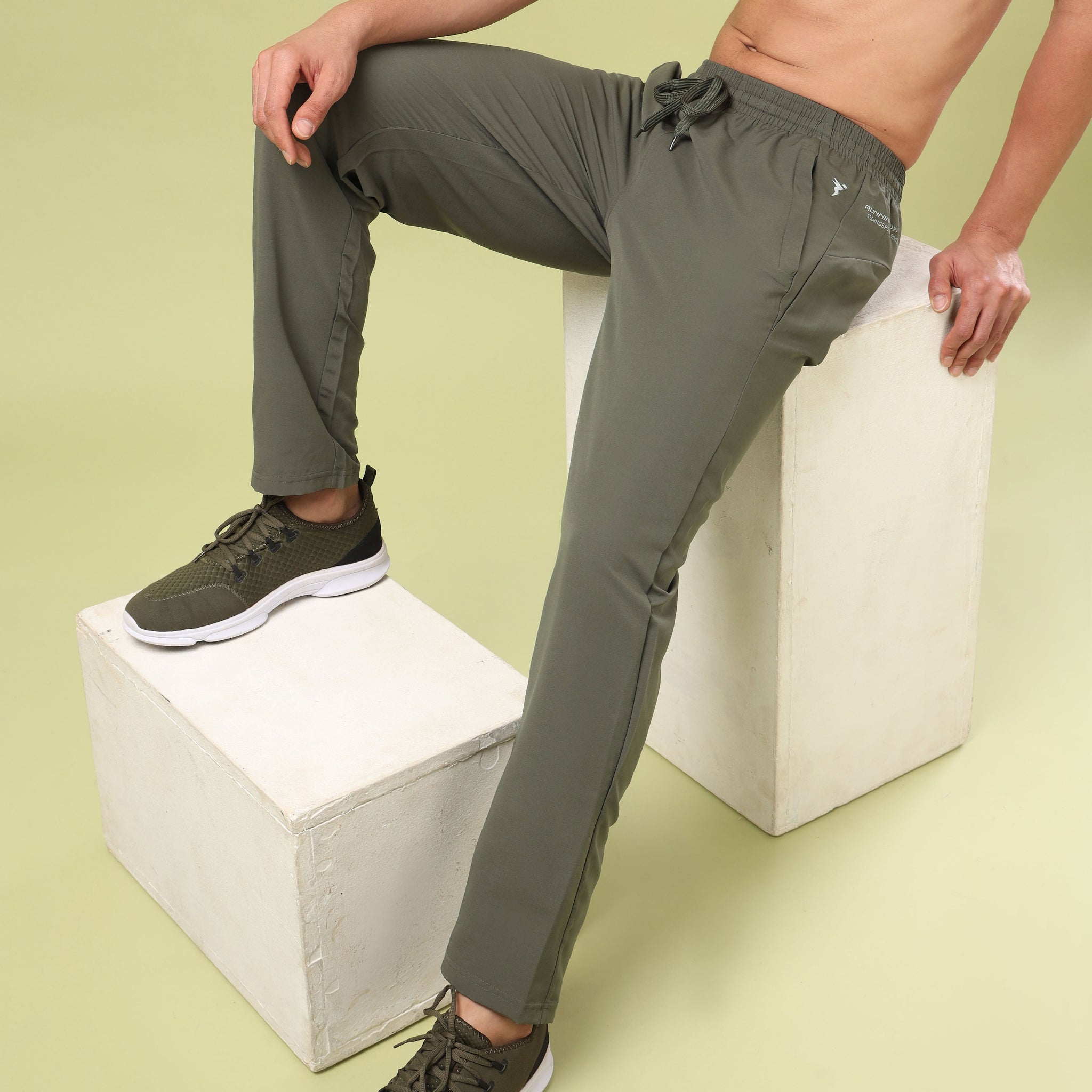 Men Solid Relax Fit Sports Trackpants with TECHNO LITE