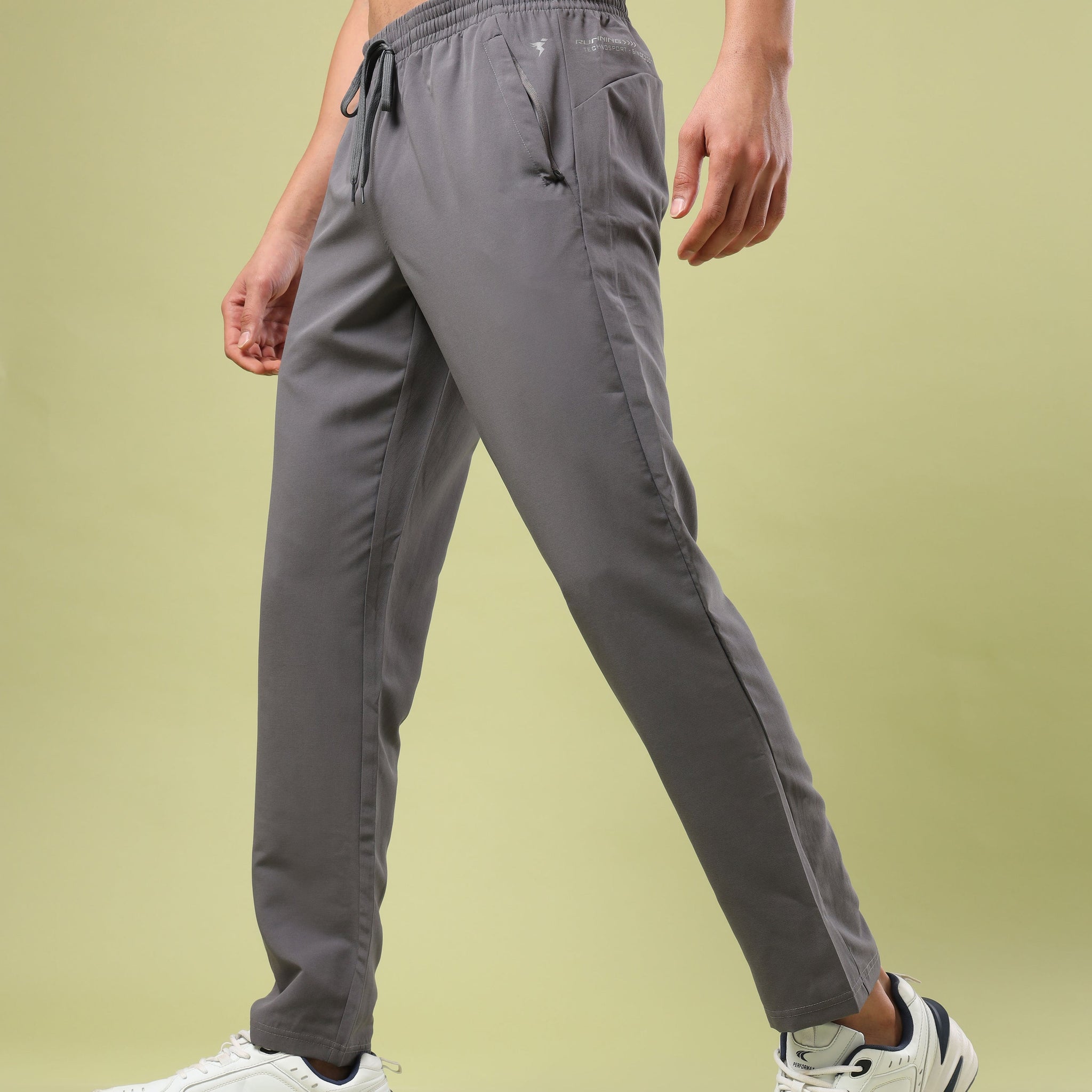 Men Solid Relax Fit Sports Trackpants with TECHNO LITE