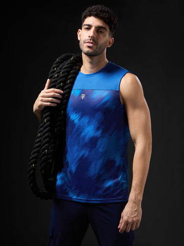 Men Solid Slim Fit Round Neck Sports Innerwear Vest with TECHNOCOOL+