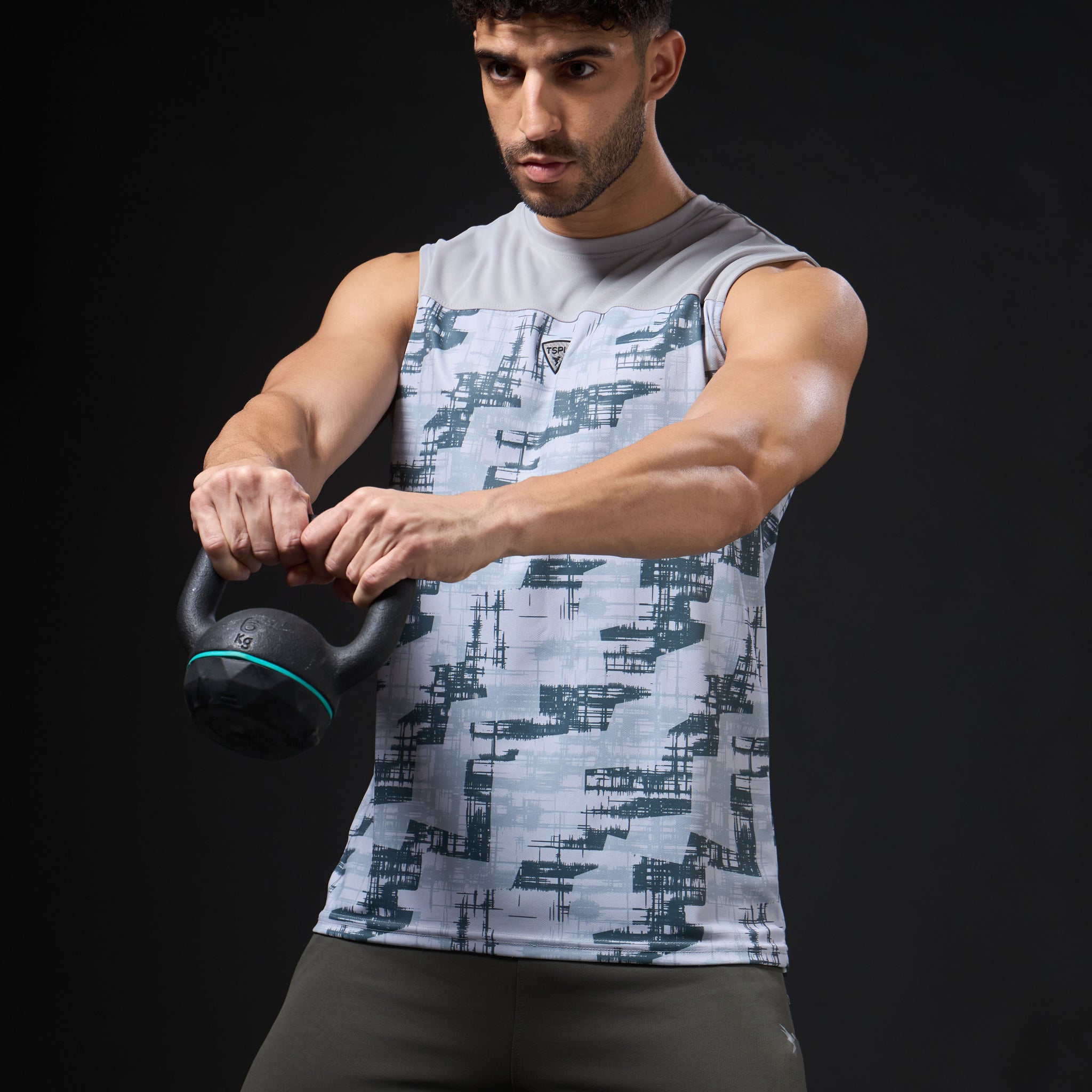 Men Solid Slim Fit Round Neck Sports Innerwear Vest with TECHNOCOOL+