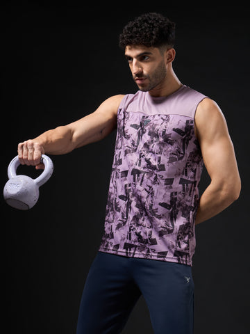 Men Solid Slim Fit Round Neck Sports Innerwear Vest with TECHNOCOOL+