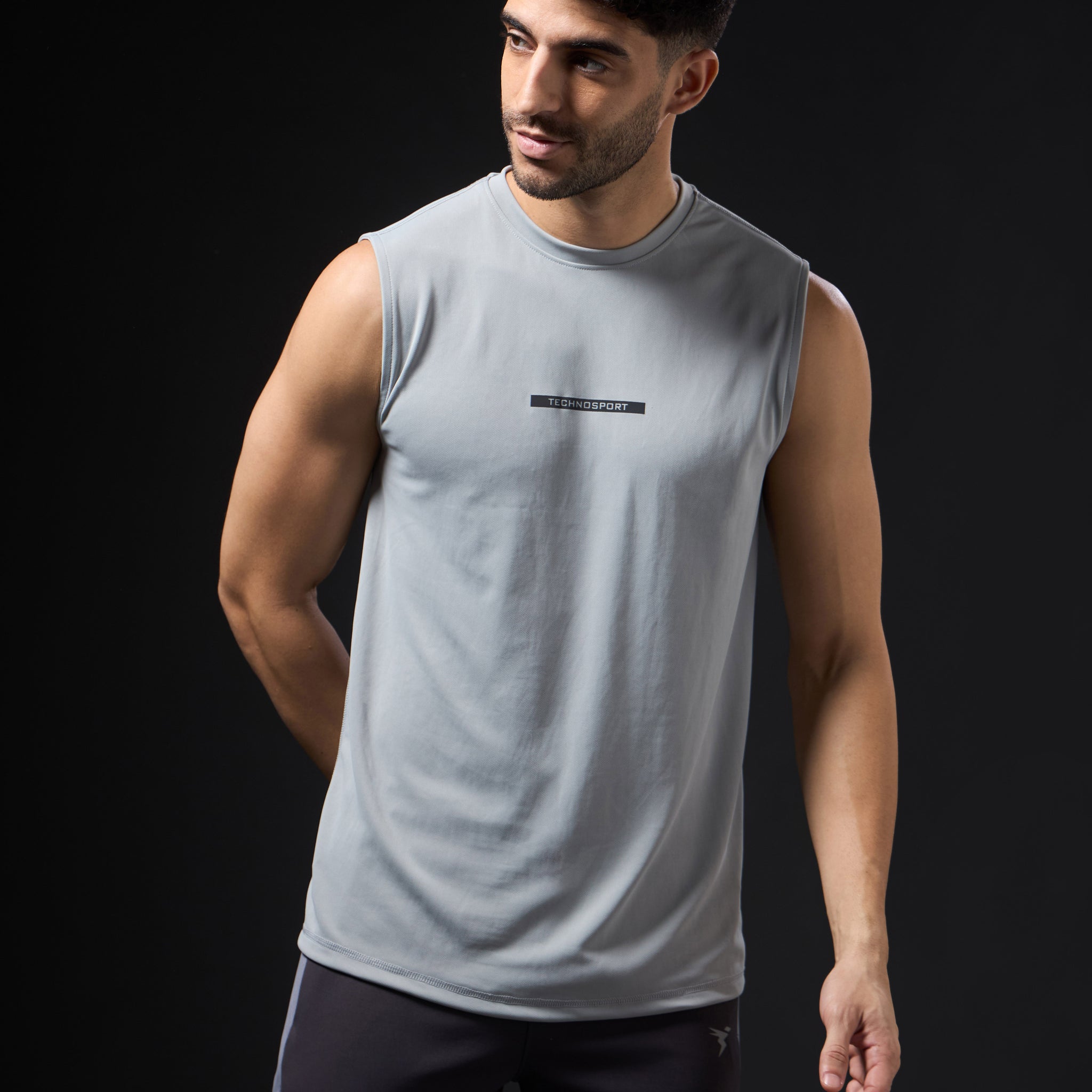 Men Solid Slim Fit Sports Innerwear Vest with TECHNOCOOL+