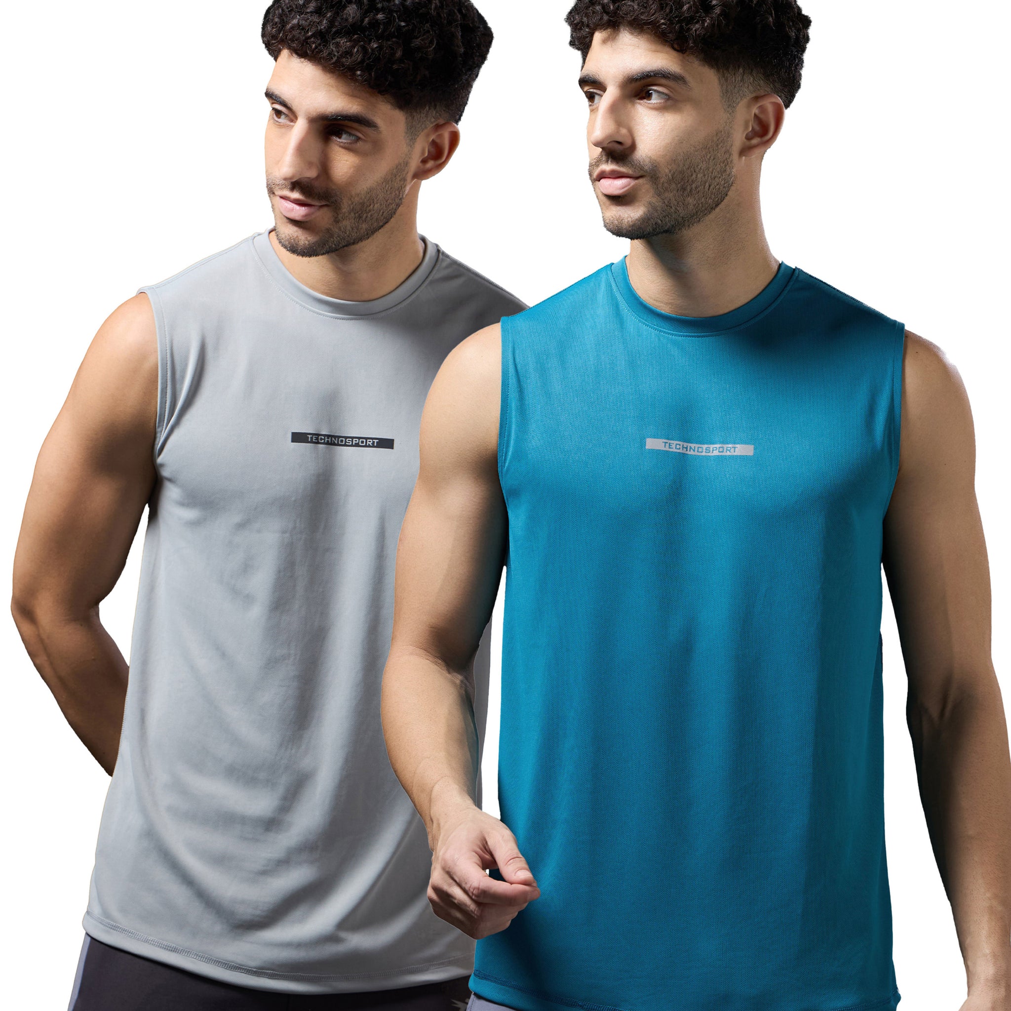 Men Solid Slim Fit Sports Innerwear Vest with TECHNOCOOL+ (Pack of 2)