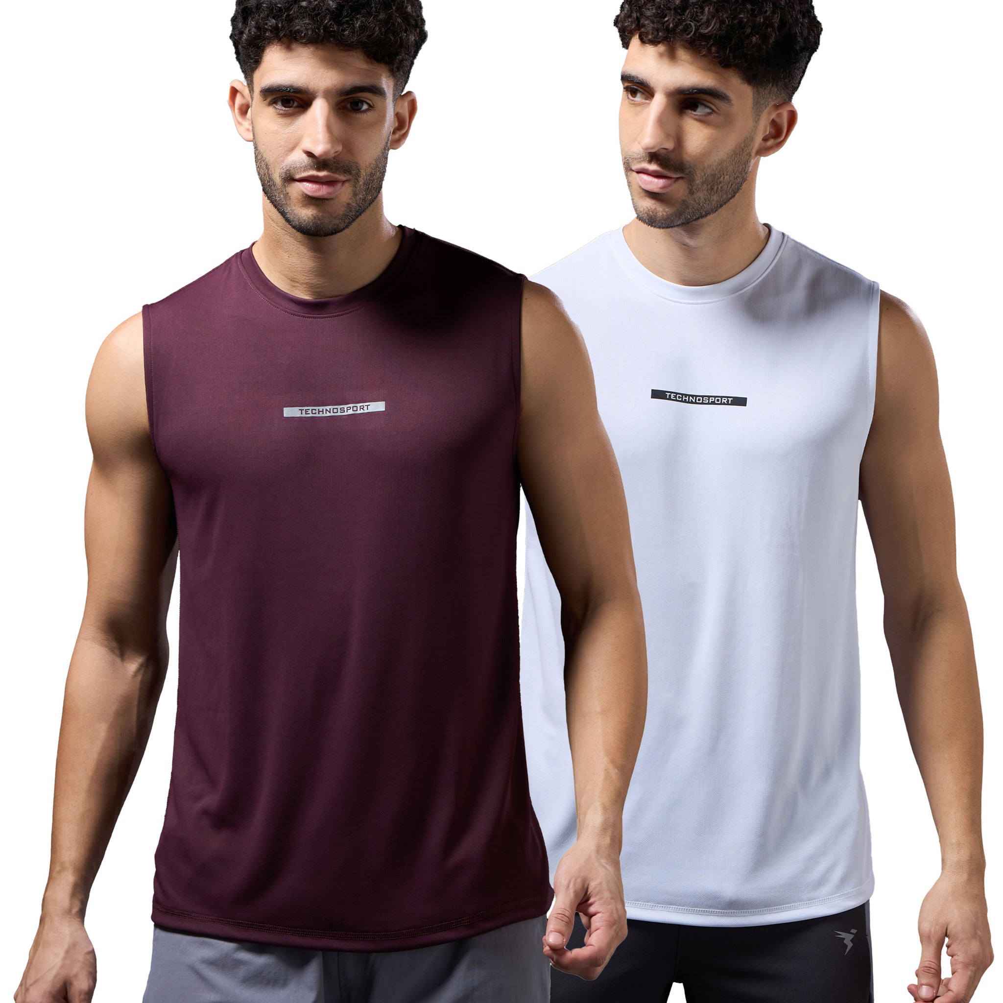 Men Solid Slim Fit Sports Innerwear Vest with TECHNOCOOL+ (Pack of 2)