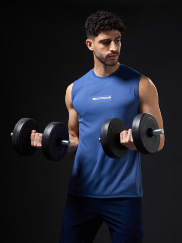 Men Solid Slim Fit Sports Innerwear Vest with TECHNOCOOL+