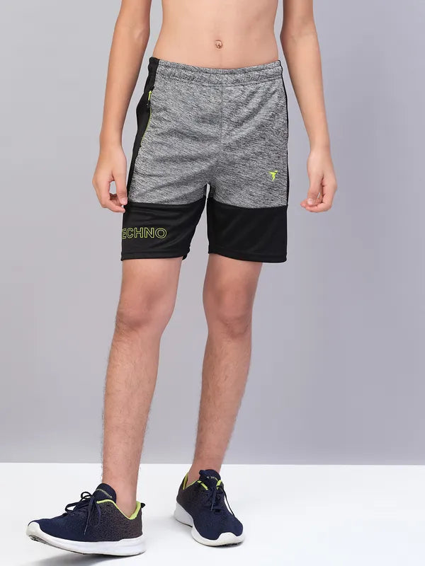 Boys Melange Slim Fit Shorts with TECHNO GUARD