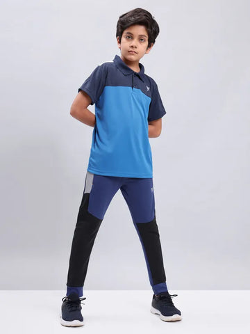 Boys Colorblock Slim Fit Polo T-shirt with TECHNO COOL+