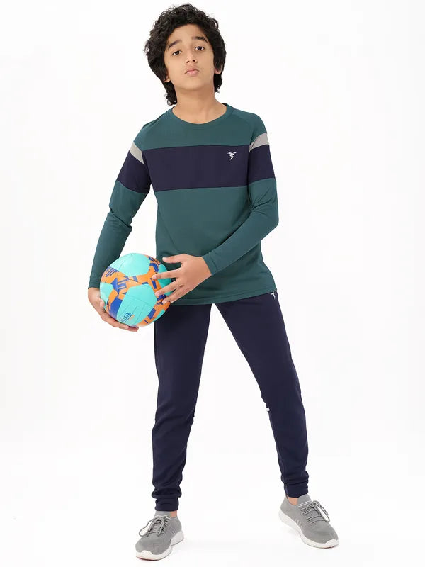 Boys Colorblock Slim Fit Crew Neck T-shirt with DOUBLE COOL