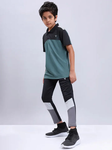 Boys Colorblock Slim Fit Trackpants with TECHNO GUARD