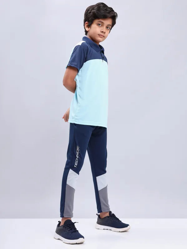 Boys Colorblock Slim Fit Trackpants with TECHNO GUARD