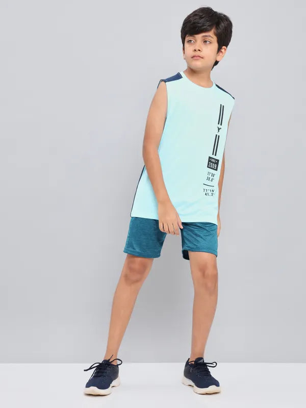 Boys Melange Slim Fit Shorts with TECHNO GUARD