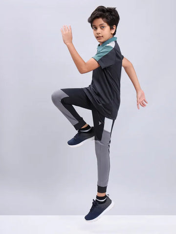 Boys Colorblock Slim Fit Joggers with TECHNO GUARD