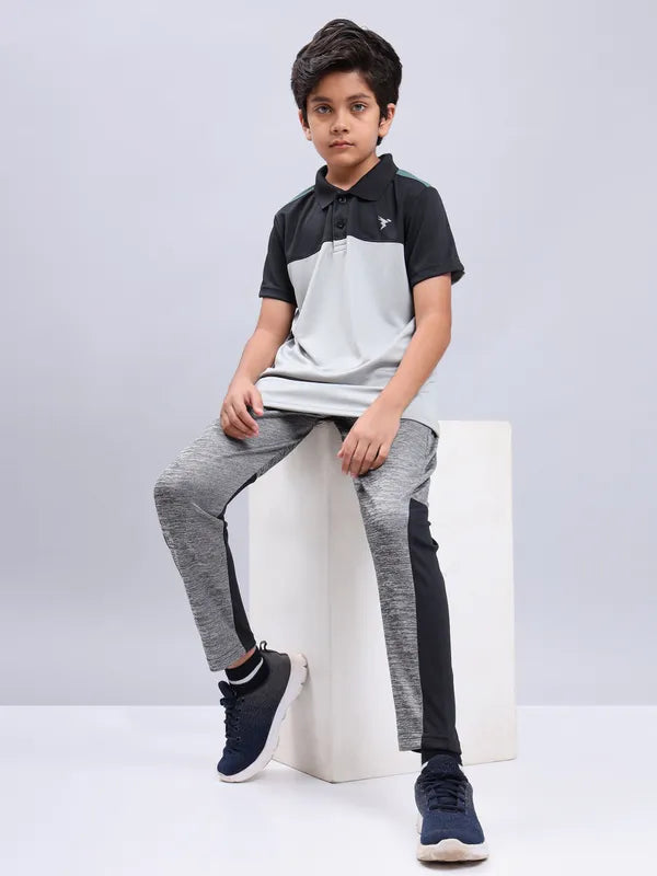 Boys Melange Slim Fit Trackpants with TECHNO GUARD