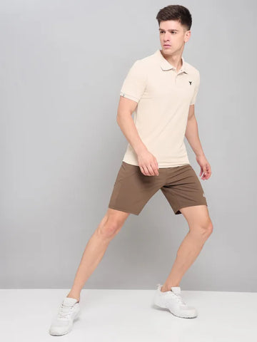 Men Solid Slim Fit Polo T-shirt with MATPIQ