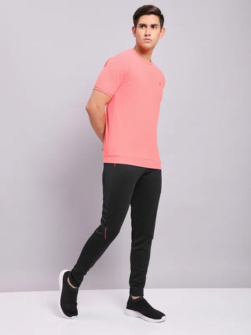 Men Solid Slim Fit Trackpants with TECHNO DRY