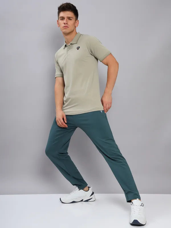 Men Colorblock Slim Fit Polo T-shirt with ELASTO PLUS