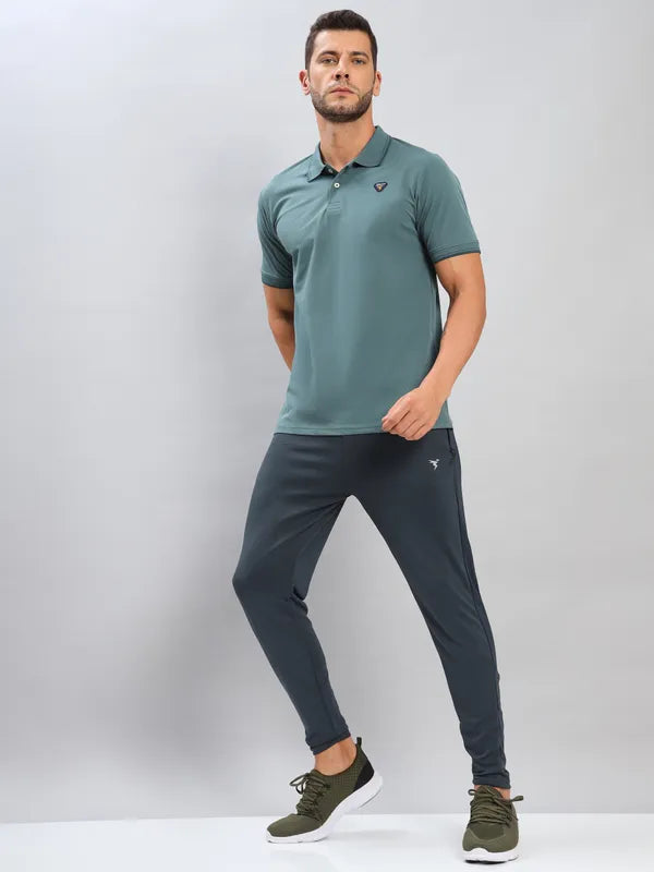 Men Colorblock Slim Fit Polo T-shirt with ELASTO PLUS