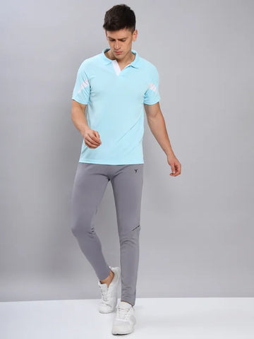 Men Colorblock Slim Fit Polo T-shirt with TECHNO COOL+