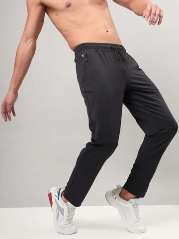 Men Solid Relax Fit Trackpants with DURACOOL+