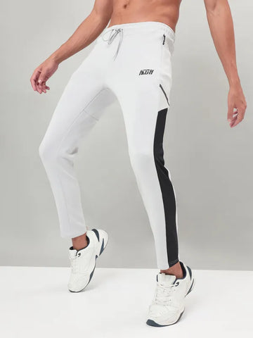 Men Colorblock Relax Fit Trackpants with ELASTO PLUS