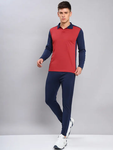 Men Colorblock Slim Fit Polo T-shirt with TECHNO COOL+