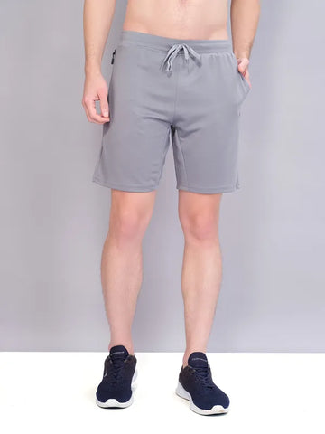 Men Solid Slim Fit Shorts with ELASTO PLUS