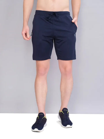 Men Solid Slim Fit Shorts with ELASTO PLUS