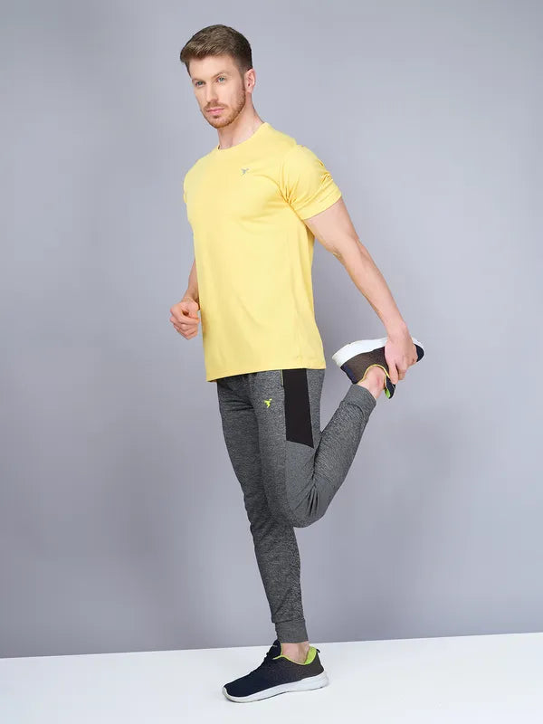 Men Melange Slim Fit Trackpants with TECHNO GUARD