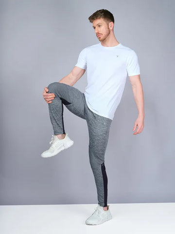 Men Melange Slim Fit Trackpants with TECHNO GUARD