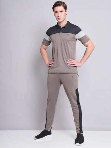 Men Colorblock Slim Fit Polo T-shirt with TECHNO COOL+