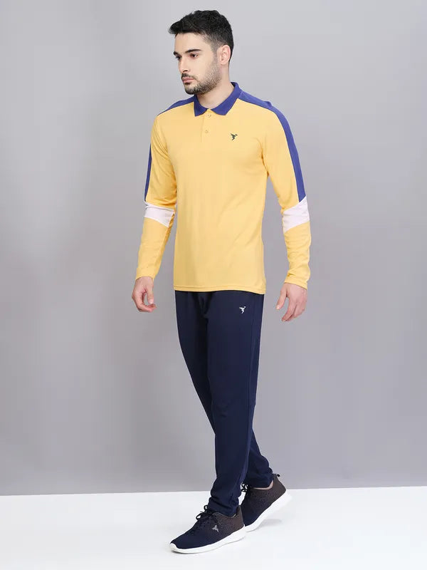 Men Colorblock Slim Fit Polo T-shirt with TECHNO COOL+