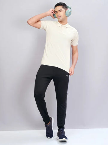 Men Solid Slim Fit Trackpants with TECHNO DRY