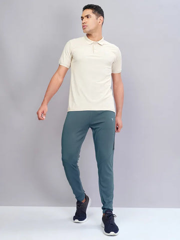 Men Solid Slim Fit Trackpants with TECHNO DRY