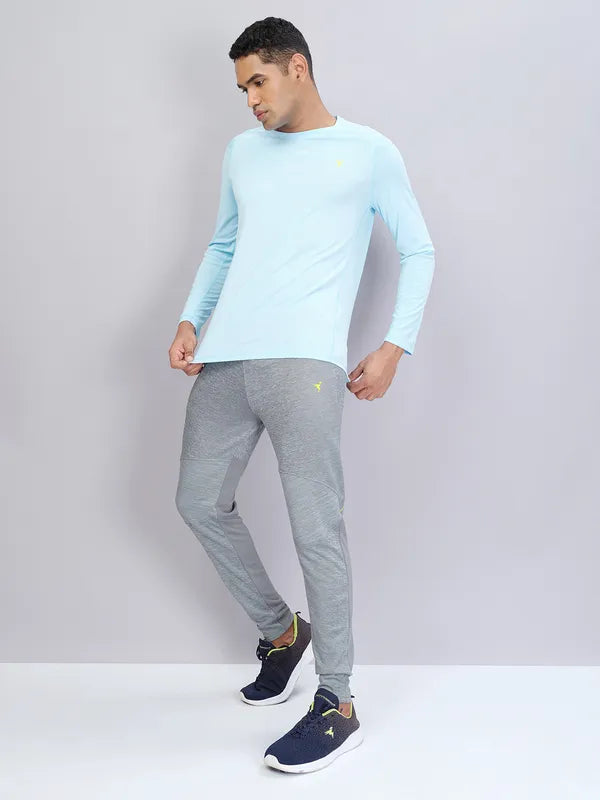 Men Melange Slim Fit Trackpants with TECHNO DRY